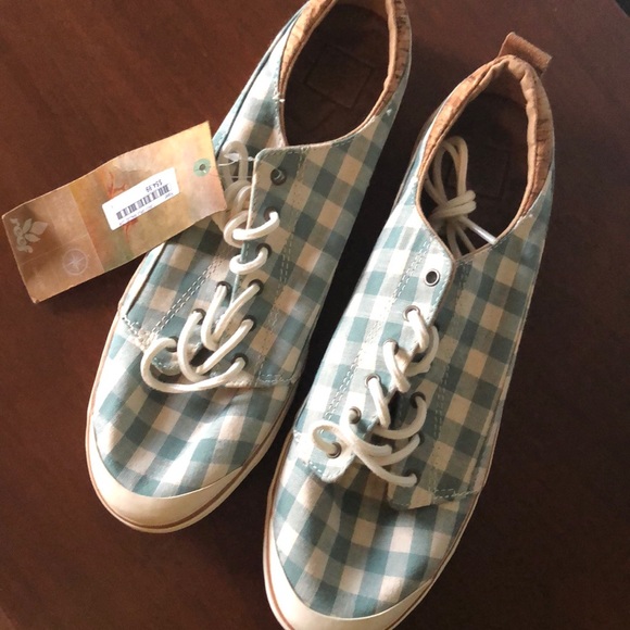 Reef Sneakers Gingham blueish green - Picture 1 of 12